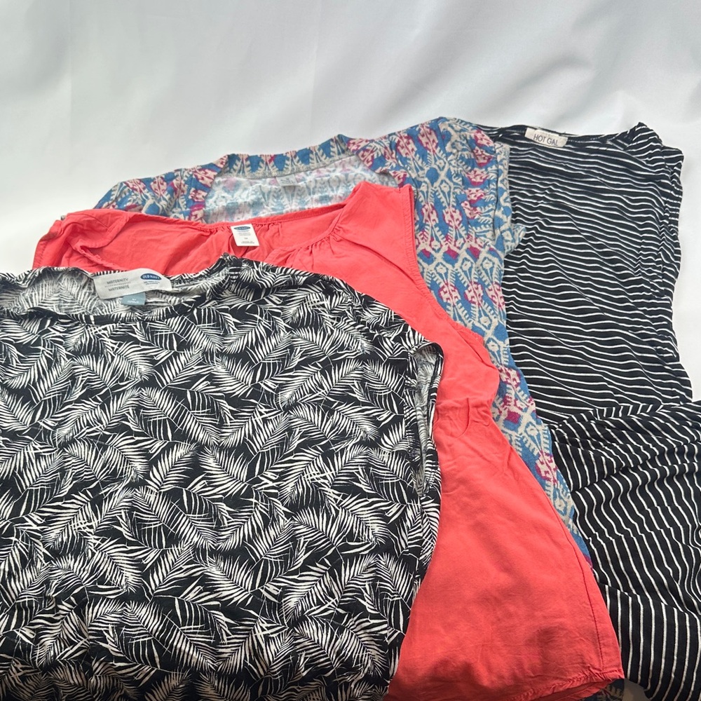 Maternity Bundle with 3 Short/Tank Blouses & 1 Tank Dress - Size M